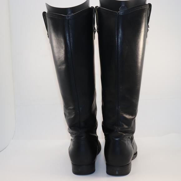 Frye Black Leather Wide Calf Riding Boots Women’s 8B Made in Mexico - Picture 4 of 7
